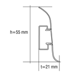 Плинтус PVC 582 FLEX SMART дуб Citrin