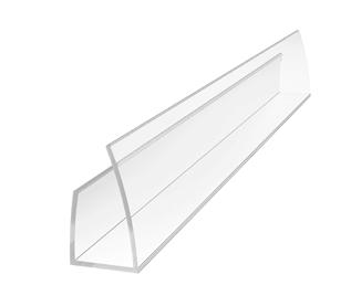 Polikarbonatinės plokštės profilis PC-U 6 mm (2,1 m) skaidrus PVC ir polikarbonato lakštai