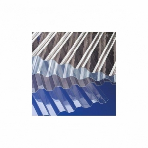 Trapecinis PVC lakštas 0,90x2000 mm (1,8 kv.m) skaidrus PVC ir polikarbonato lakštai