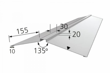 Kraigas Tr 155x155 L=2500mm Komplektavimo detalės metalinei (skardos) dangai