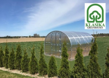 Arched šiltnamis KLASIKA 12 m2 (3x4 m) su 4 mm. polikarbonato danga Greenhouses