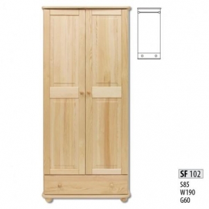 Spinta SF102 (85x190x60 cm) Wooden bedroom closets