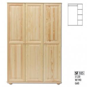 Spinta SF105 (120x190x60 cm) Wooden bedroom closets