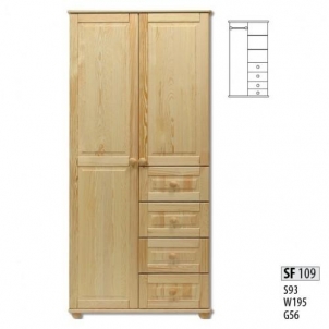 Spinta SF109 (93x195x56 cm) Wooden bedroom closets