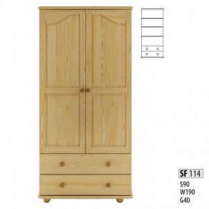Spinta SF114 (90x190x40 cm) Wooden bedroom closets