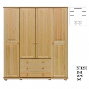 Spinta SF129 (170x190x60 cm) Wooden bedroom closets