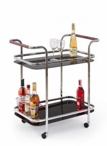 Coffee table - bar for the living room 7 (black glass) 