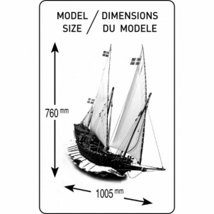 Plastikinis modelio rinkinys Heller 80896 Laivas Le Chebec 1:50