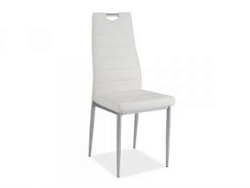 Valgomojo kėdė H-260 chromas / balta 