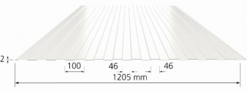 Trapezoidal profile steel roof Borga PP2 (0,40 mm / P20)