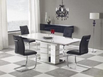 Valgomojo izvelkamais stalas Lord baltas Ēdamistabas galdi