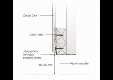Cedral Click Pradžios profilis (aliuminis), 3050 mm