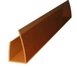 Polikarbonatinės plokštės profilis PC-U 10 mm (2,1 m) bronzinis PVC ir polikarbonato lakštai