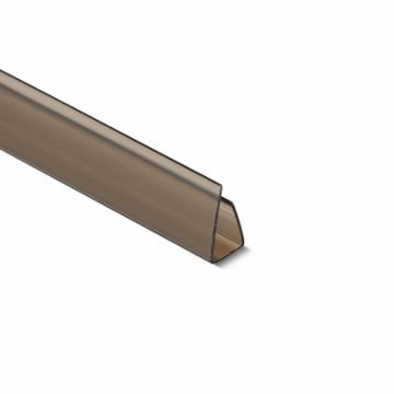 Polikarbonatinės plokštės profilis PC-U 10 mm (2,1 m) bronzinis Pvc un polikarbonāta loksnes