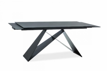 Valgomojo stalas Westin II juoda / juoda matinė (160-240)x90 išskleidžiamas