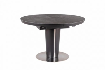 Išskleidžiamas valgomojo stalas Orbit Ceramic pilkas marmuras / antracitas 120(160)