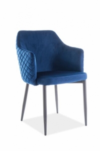 Valgomojo kėdė Astor aksomas tamsiai mėlyna 