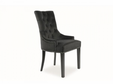 Valgomojo kėdė Edward aksomas juoda Ēdamistabas krēsli