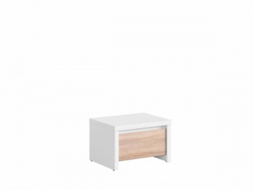 Night catchall Kaspian KOM1S balta/sonoma Bedroom armoires to bed