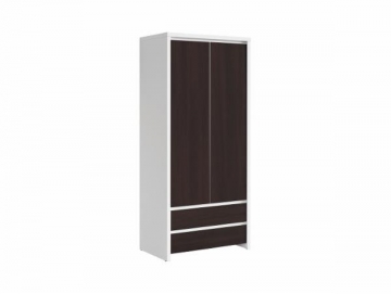 Cupboard Kaspian SZF2D2S white/venge Bedroom cabinets