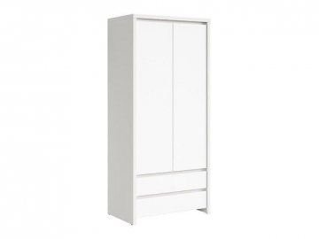 Cupboard Kaspian SZF2D2S white/white matinė Bedroom cabinets