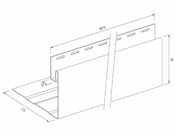 PROFILIS LANGO SV17-3,05M SIDINGVOX CREAM-KREM Facade planks fittings (pvc, fiberboard, wood)