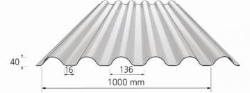 Sinus profilio skarda Borga Sinus 40 (0,50 mm/Metalic)