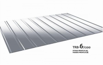 Trapezoidal profile steel roof Budmat TRB-6/1200 Profile V tin sheets