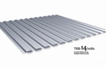 Trapezoidal profile steel roof Budmat TRB-14/1080 
