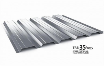 Trapezoidal profile steel roof Budmat TRB-35/1035 