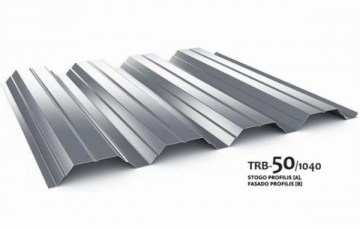 Trapezoidal profile steel roof Budmat TRB-50/1040 Profile V tin sheets