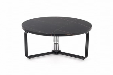 Apvalus kavos staliukas ANTICA (spalva - juodas marmuras) Svetainės staliukai