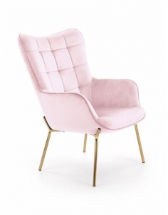 Fotelis CASTEL 2 šviesiai rožinis Atzveltnes krēsli, pufi