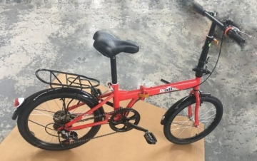 Sulankstomas dviratis BaBa Bike, 6 pavarų, raudonas Folding bikes