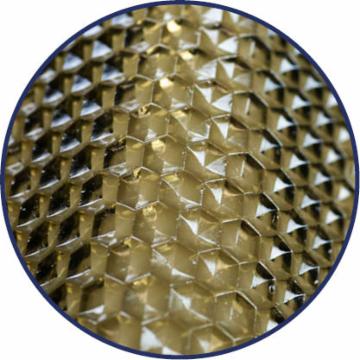 Banguotas PVC lakštas Salux PRISMA su prizmės (deimantiniu) efektu 2.5x1030x6000, bronza