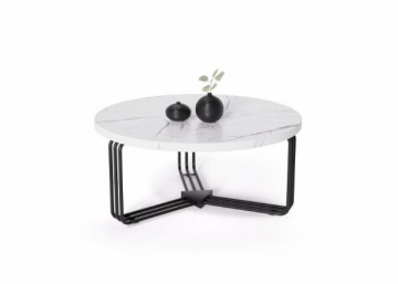 Apvalus kavos staliukas ANTICA (baltas marmuras) Svetainės staliukai