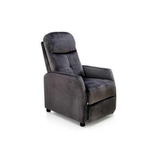 Fotelis FELIPE 2 juodos spalvos su išskleidžiamu pakoju Foteliai ir pufai