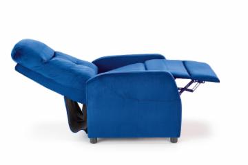 Fotelis FELIPE 2 mėlynos spalvos su išskleidžiamu pakoju