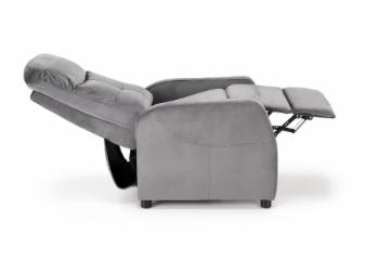 Fotelis FELIPE 2 pilkos spalvos su išskleidžiamu pakoju