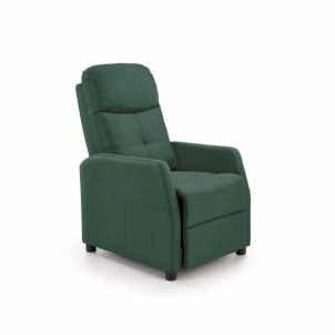 Fotelis FELIPE 2 žalios spalvos su išskleidžiamu pakoju Foteliai ir pufai