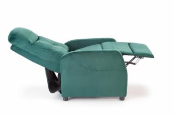 Fotelis FELIPE 2 žalios spalvos su išskleidžiamu pakoju