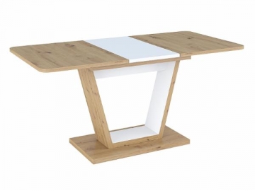 Valgomojo stalas Nigel ąžuolas artisan / balta matinė Valgomojo stalai