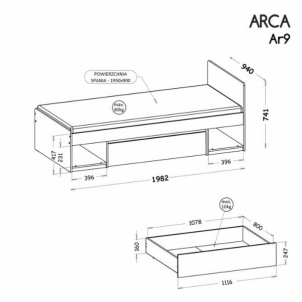Jaunuolio lova su patalynės dėže ARCA 09