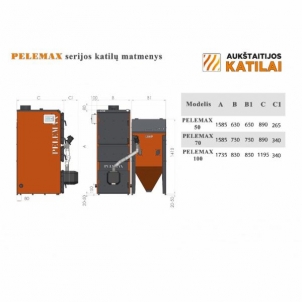 Granulinis katilas Pelemax 70/50 kW K70/D50/T500