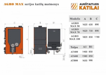 Granulinis katilas Agro Max 50 K50/D50/AT800