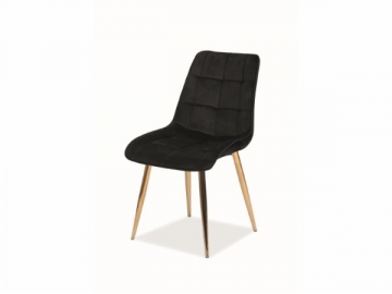 Valgomojo kėdė Chic Gold Velvet juodos spalvos Valgomojo kėdės