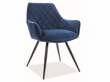 Valgomojo kėdė Linea Velvet tamsiai mėlyna 