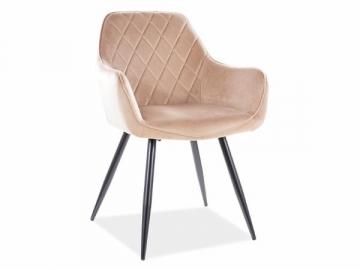 Valgomojo kėdė Linea Velvet smėlio spalvos Dining chairs