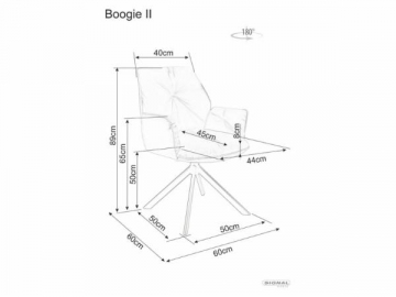 Valgomojo kėdė Boogie II pilka