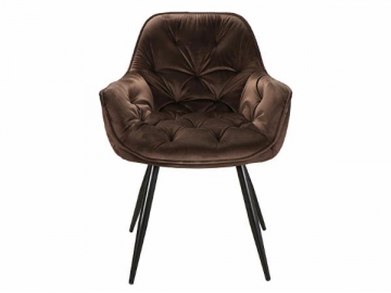 Valgomojo kėdė Cherry Velvet tamsiai ruda Ēdamistabas krēsli